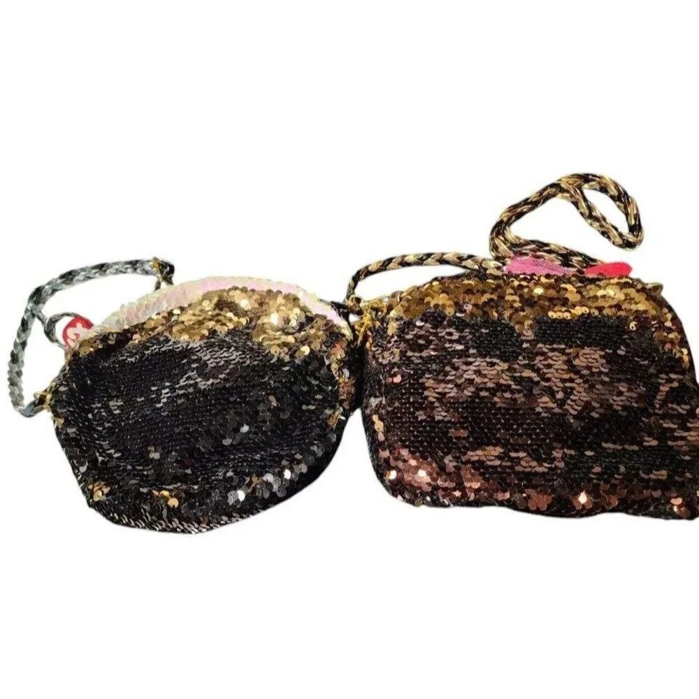 TY Girls Purses Set of 2 Sequin Bamboo & Brutus